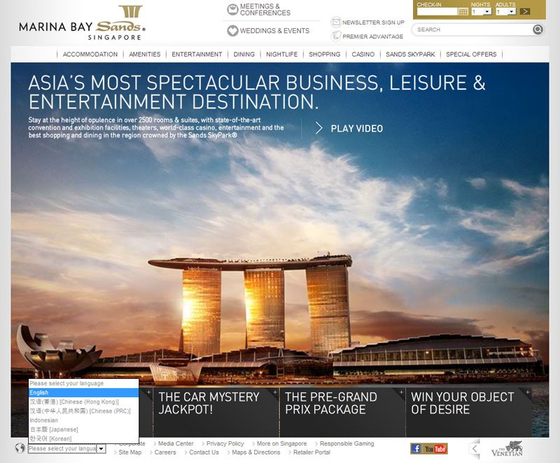 Marina Bay Sands website translation case study