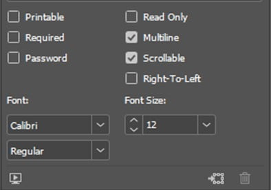 InDesign Language, Font, Type and Size