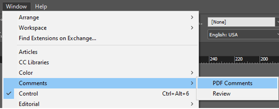 PDF Comments - InDesign