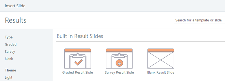 Adding Result Slides