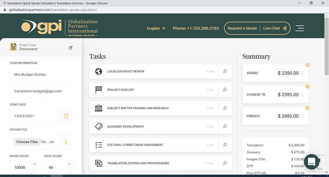 GPI-translate-quick-quote-calculator-sample-budget