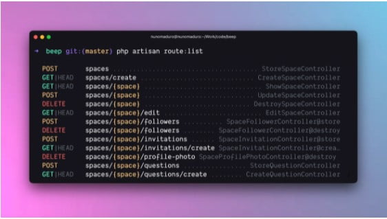 New Design for (route:list) - Laravel 9