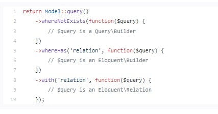 New Query Builder Interface - Laravel 9