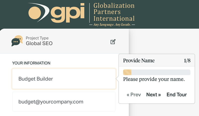 GPI Translation Budget Calculator - SEO - Popup Navigator