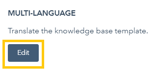 Knowledge Base multi-language