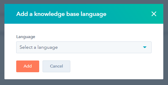 HubSpot - add knowledge base language