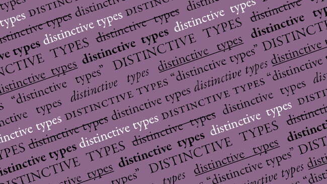 Distinctive Types