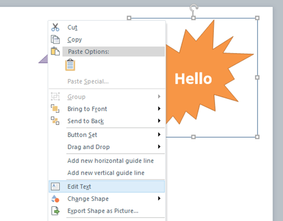 Edit Shape Text