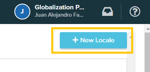 New Locale Button in Salsify