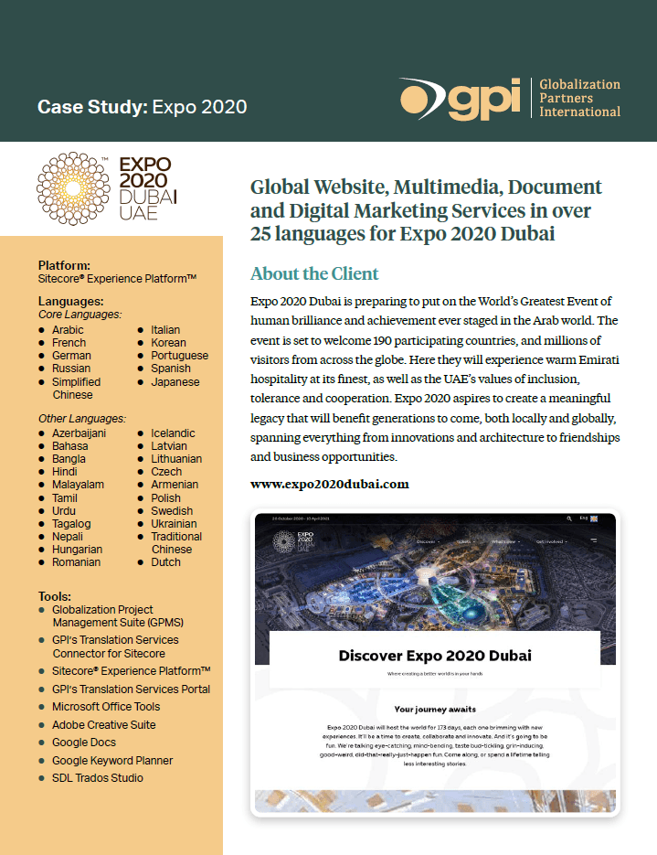 Expo 2020 Case Study